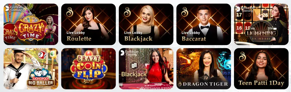 Juegos de casino en vivo HORUS CASINO