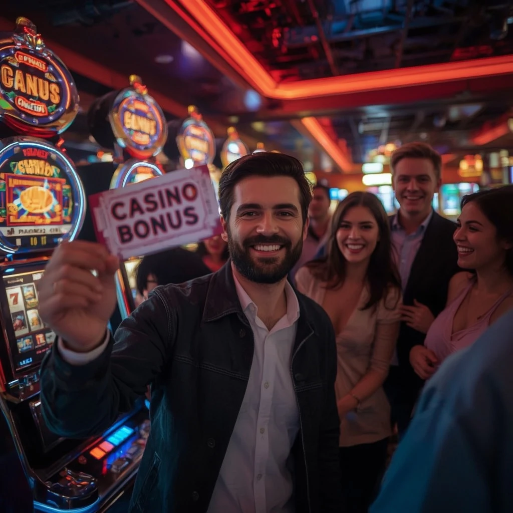 una persona con un bono de casino HORUS CASINO