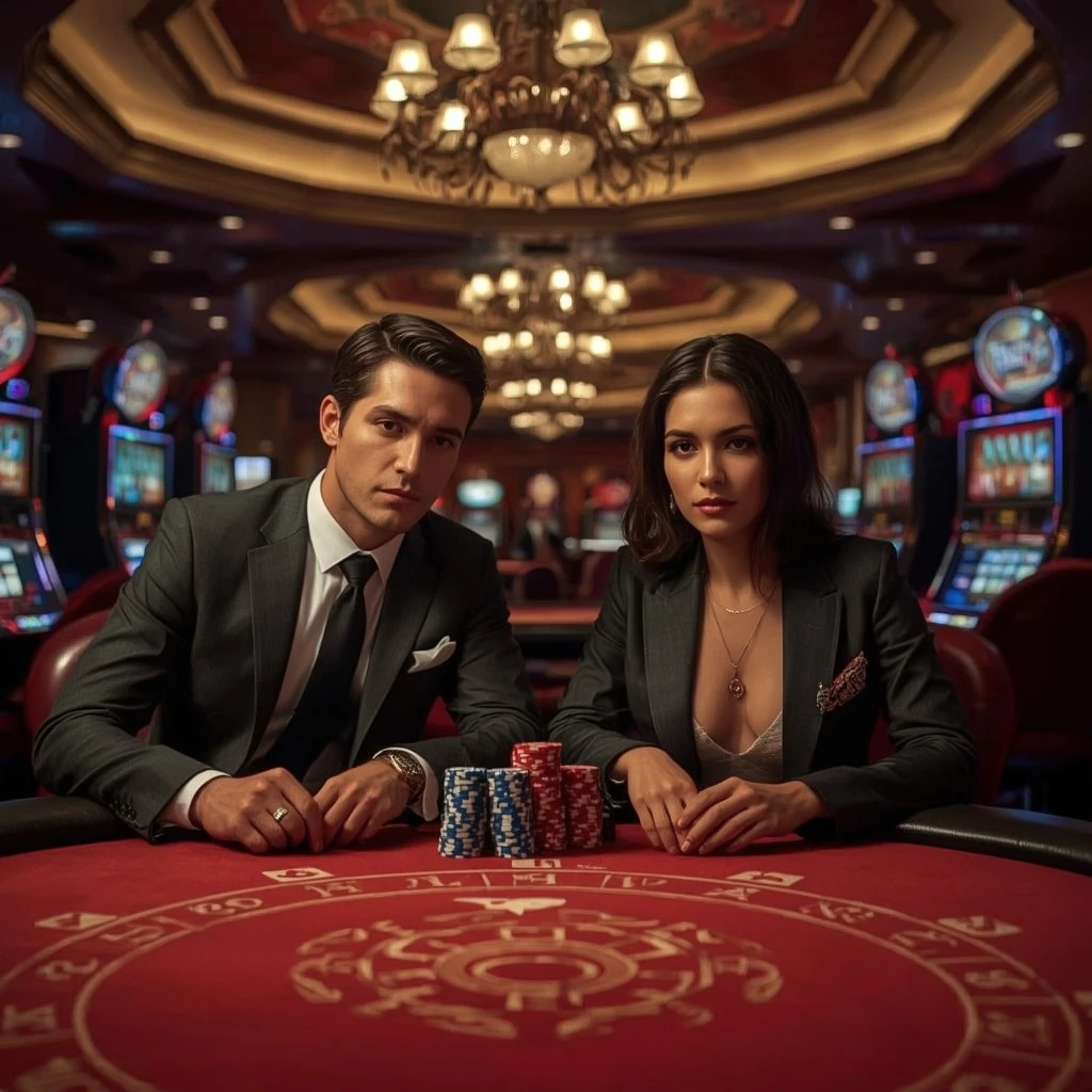 Dos jugadores de póker en HORUS CASINO